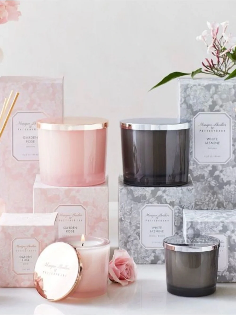 Pottery Barn & Monique Lhuillier Garden Rose Scented Candle